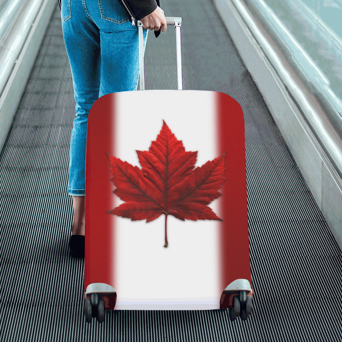 Canada Flag Luggage Luggage Cover/Large 26"-28"