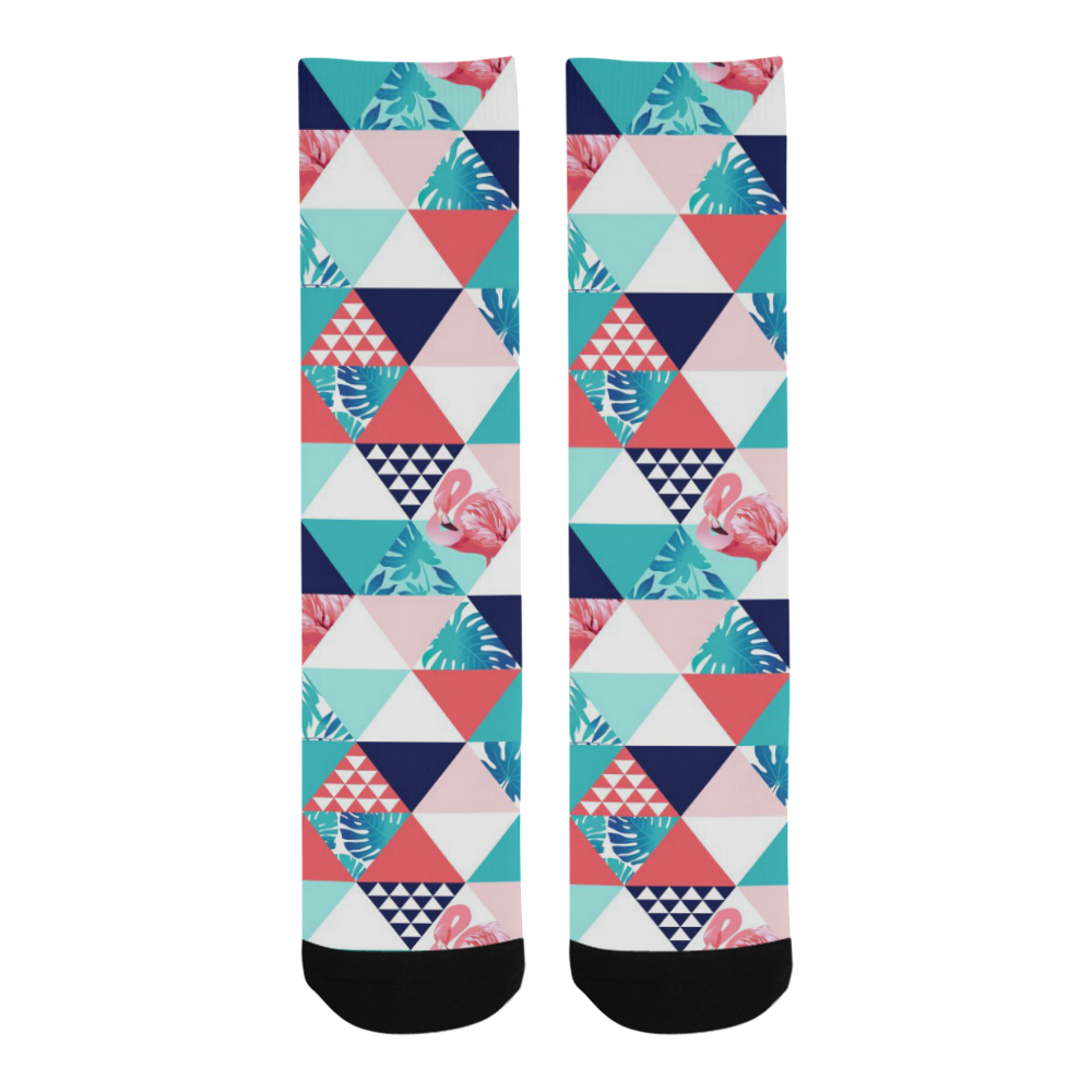 Flamingo Triangle Pattern Trouser Socks