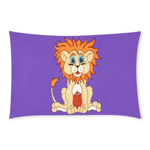 Football Lion Purple 3-Piece Bedding Set