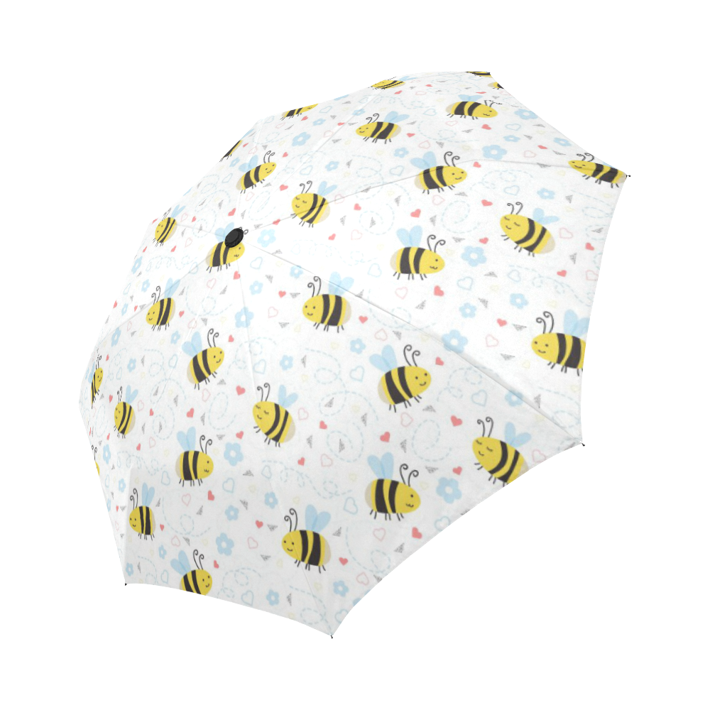 Cute Bee Pattern Auto-Foldable Umbrella (Model U04)