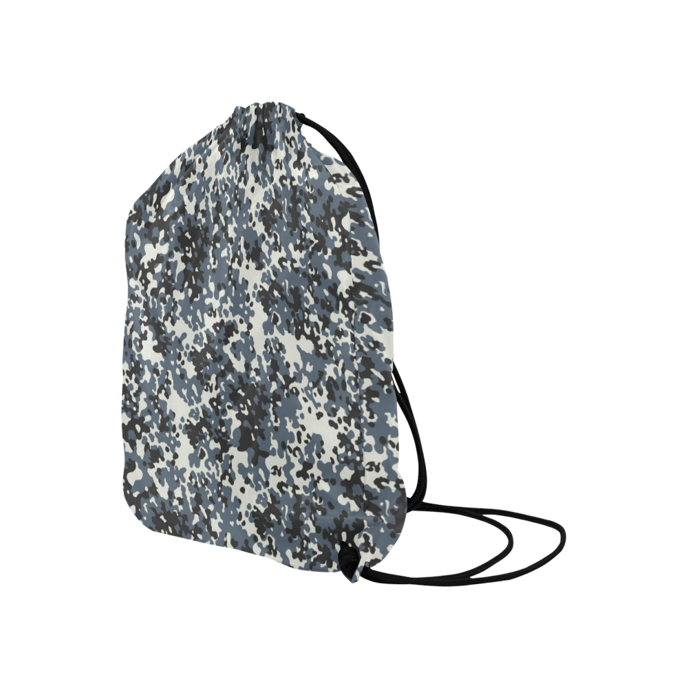 Urban City Black/Gray Digital Camouflage Large Drawstring Bag Model 1604 (Twin Sides)  16.5"(W) * 19.3"(H)