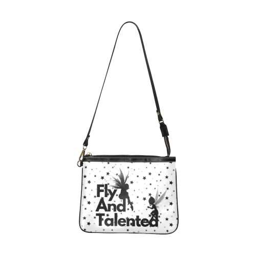 Fly & Talented White Small Shoulder Bag (Model 1710)