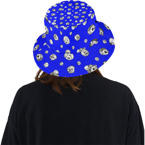 SHEEPIE HEADS  Cobalt All Over Print Bucket Hat