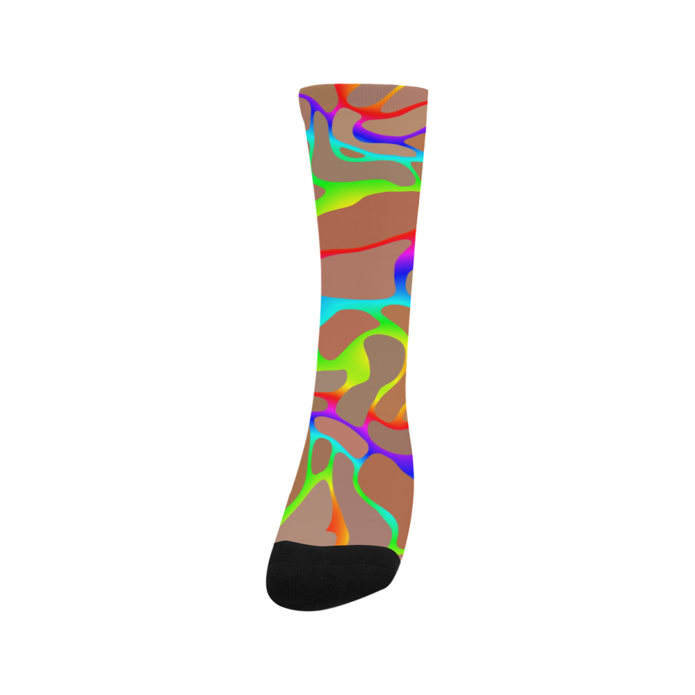 Colorful wavy shapes Trouser Socks
