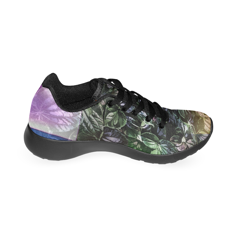 Foliage Patchwork #13 by Jera Nour Women's Running Shoes/Large Size (Model 020)