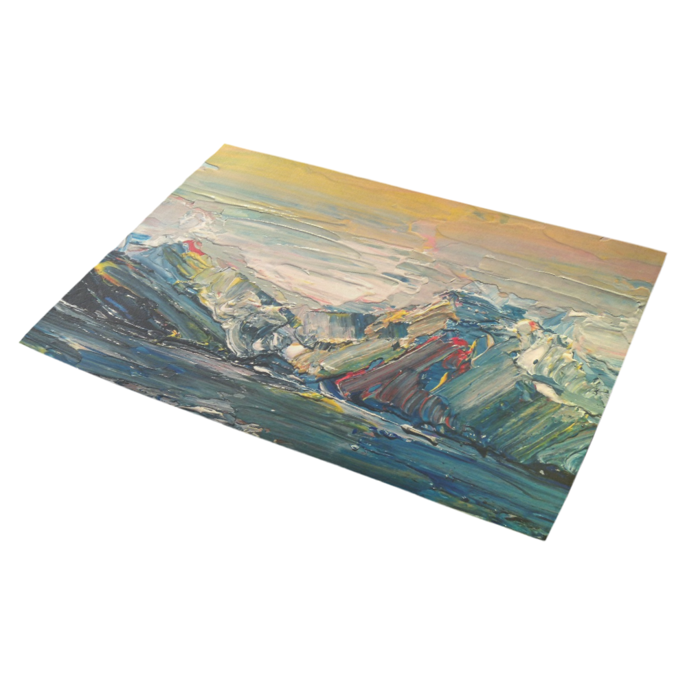 Mountains painting Azalea Doormat 30" x 18" (Sponge Material)