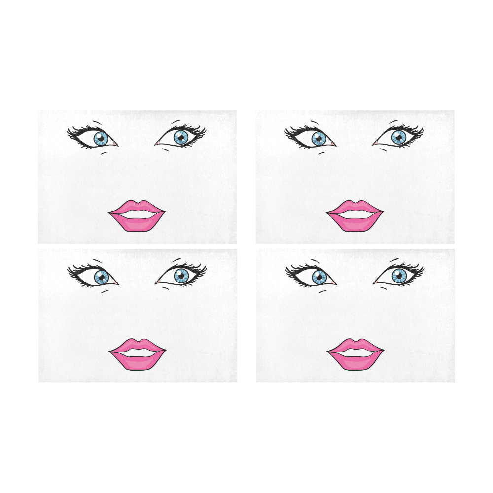 Eyes & Lips Placemat 12’’ x 18’’ (Set of 4)