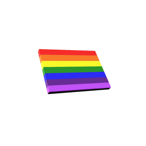 Rainbow Flag (Gay Pride - LGBTQIA+) Canvas Print 7"x5"