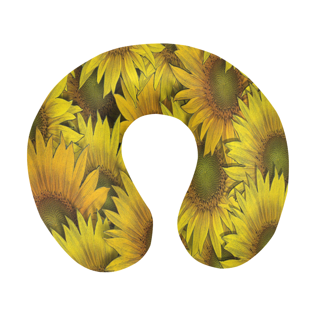 Surreal Sunflowers U-Shape Travel Pillow