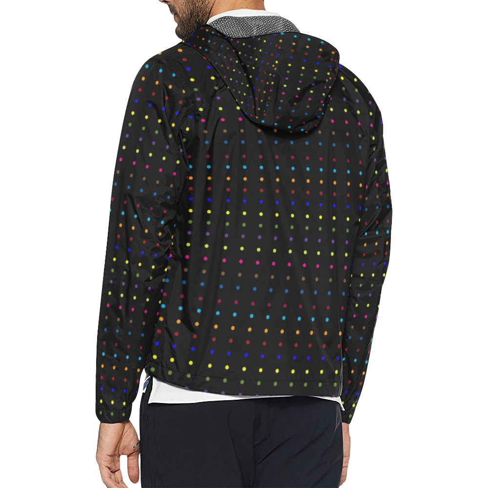 Dots & Colors Modern, Colorful pattern design Unisex All Over Print Windbreaker (Model H23)
