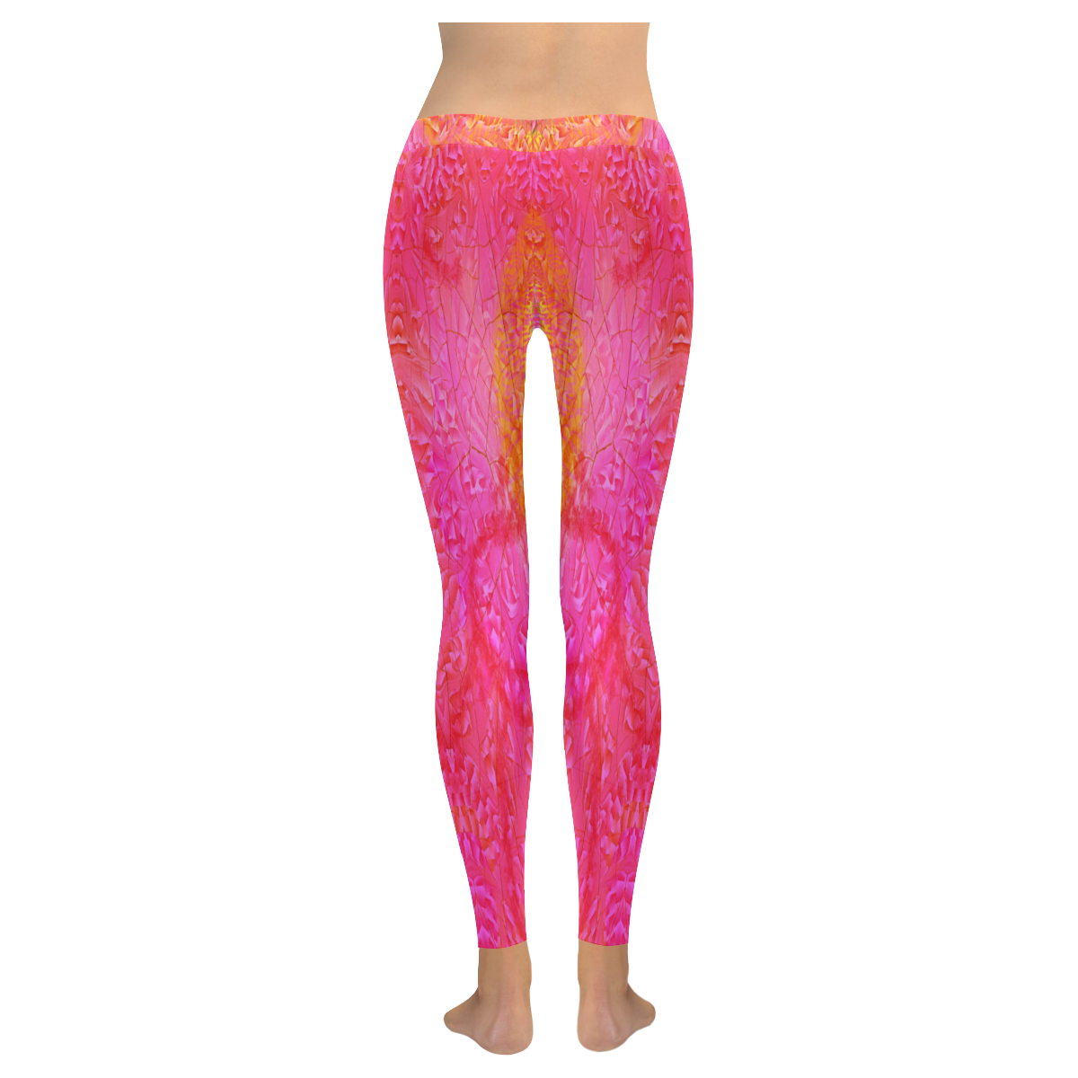 waterfall 5 Women's Low Rise Leggings (Invisible Stitch) (Model L05)