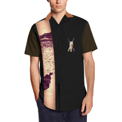 No Paddle logo Men's Short Sleeve Shirt with Lapel Collar (Model T54)
