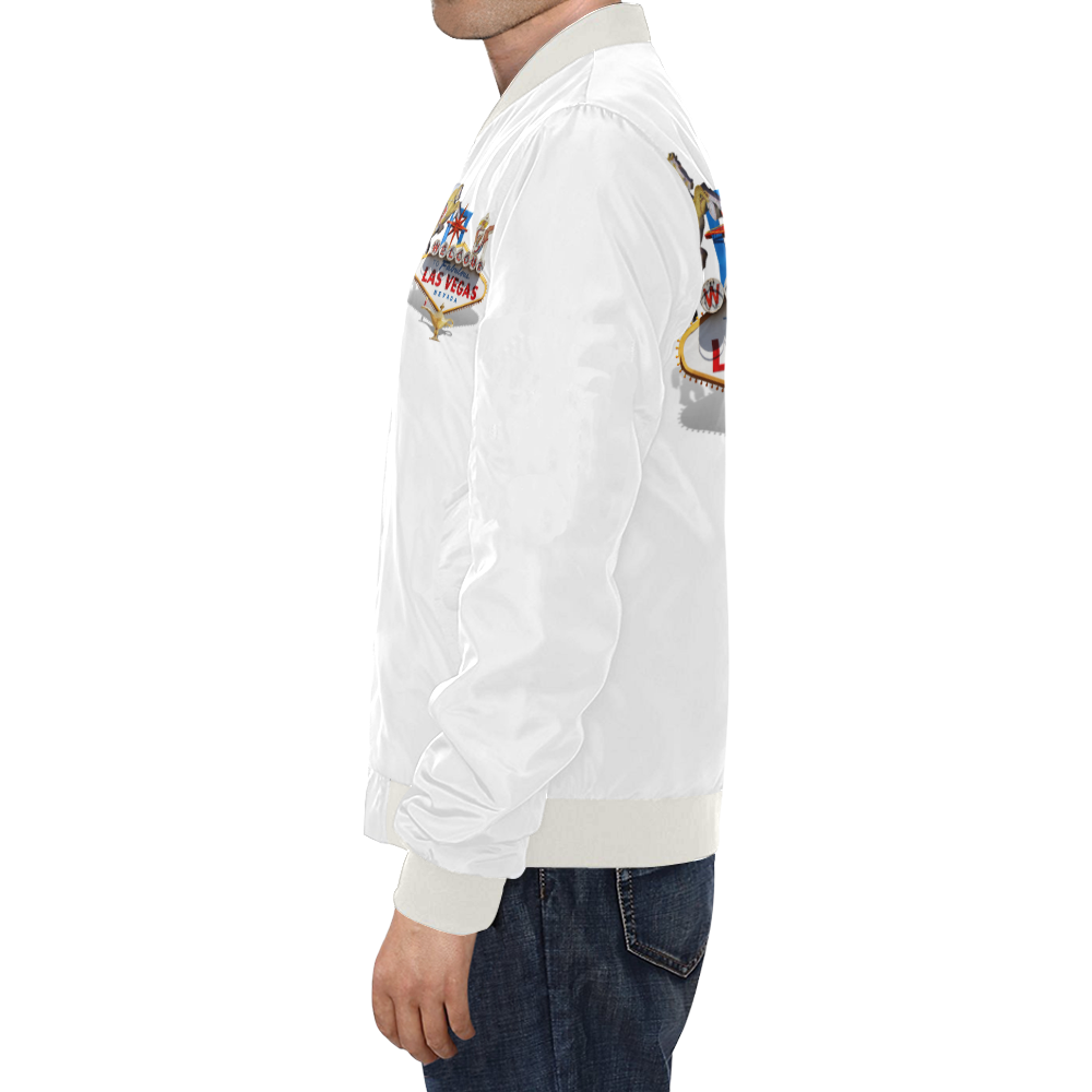 Las Vegas Welcome Sign All Over Print Bomber Jacket for Men/Large Size (Model H19)