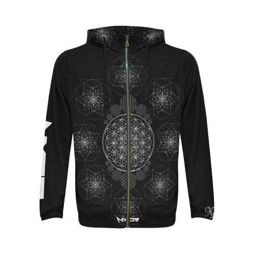 2020 Spring into NYCR All Over Print Full Zip Hoodie for Men (Model H14)