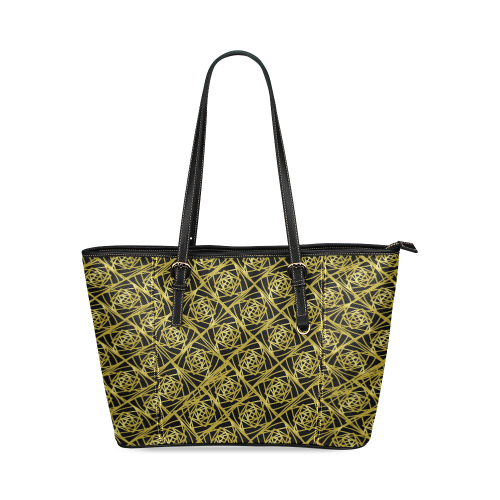 Gold Lining Leather Tote Bag/Small (Model 1640)