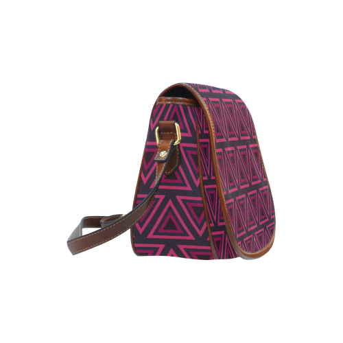 Tribal Ethnic Triangles Saddle Bag/Small (Model 1649) Full Customization
