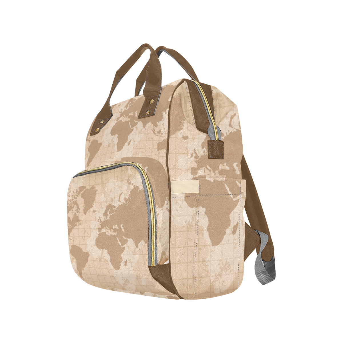 World Map Multi-Function Diaper Backpack/Diaper Bag (Model 1688)