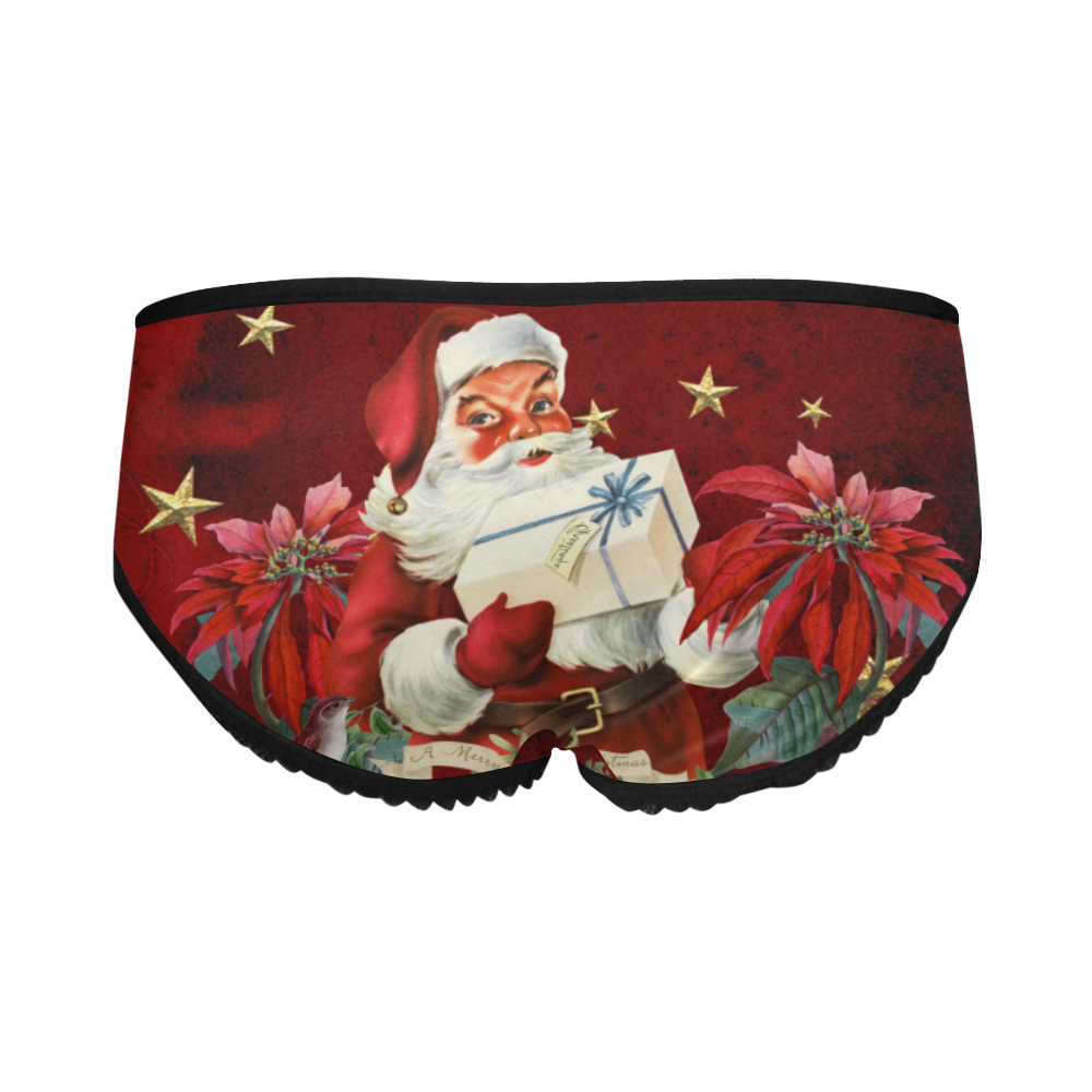 Santa Claus with gifts, vintage Women's All Over Print Classic Briefs (Model L13)