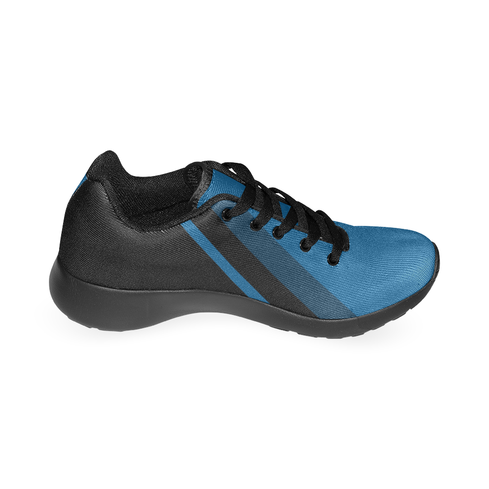 Classic Blue Layers on Black Men’s Running Shoes (Model 020)