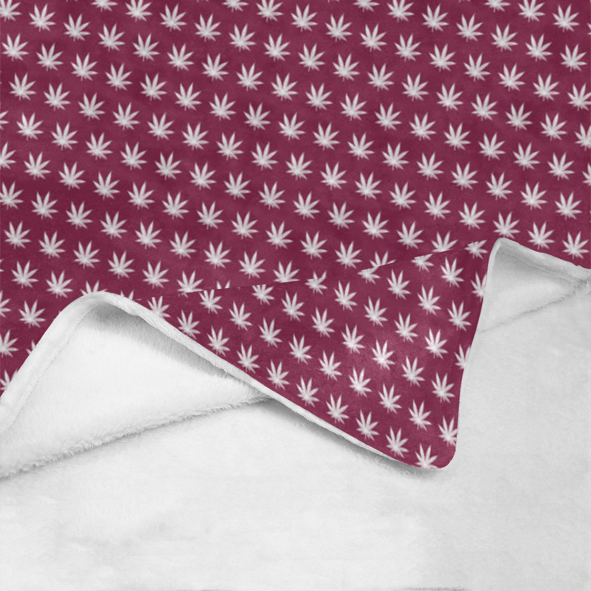 Maroon Cannabis - Jera Nour Ultra-Soft Micro Fleece Blanket 60"x80"