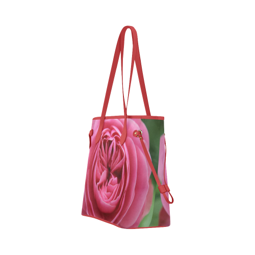 Rose Fleur Macro Clover Canvas Tote Bag (Model 1661)
