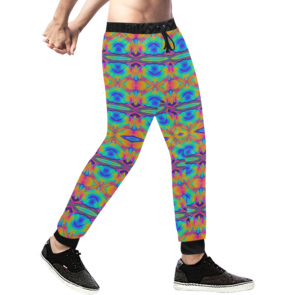 Kaleidoscope Men's All Over Print Sweatpants/Large Size (Model L11)