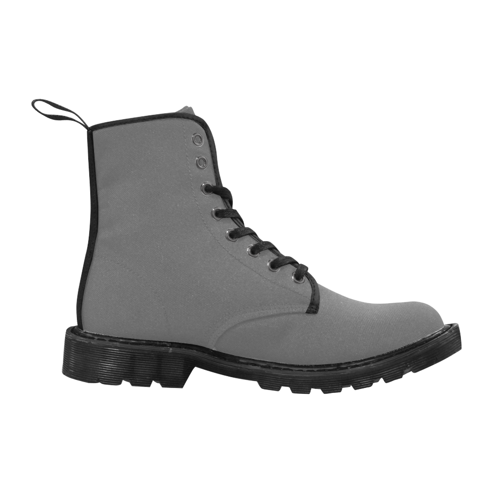 color dim grey Martin Boots for Women (Black) (Model 1203H)