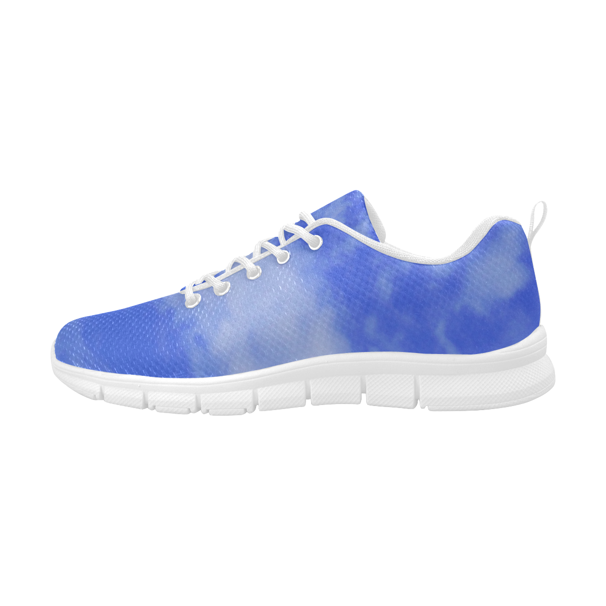 Blue Clouds white Men's Breathable Running Shoes (Model 055)