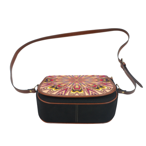 Coral Mandala Saddle Bag/Small (Model 1649)(Flap Customization)