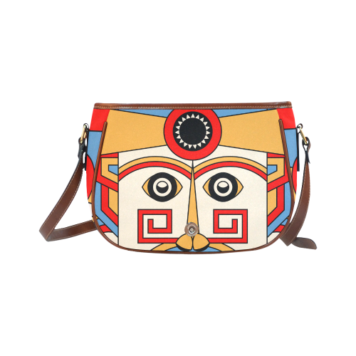 Aztec Religion Tribal Saddle Bag/Large (Model 1649)