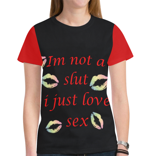 im not a S**t New All Over Print T-shirt for Women (Model T45)
