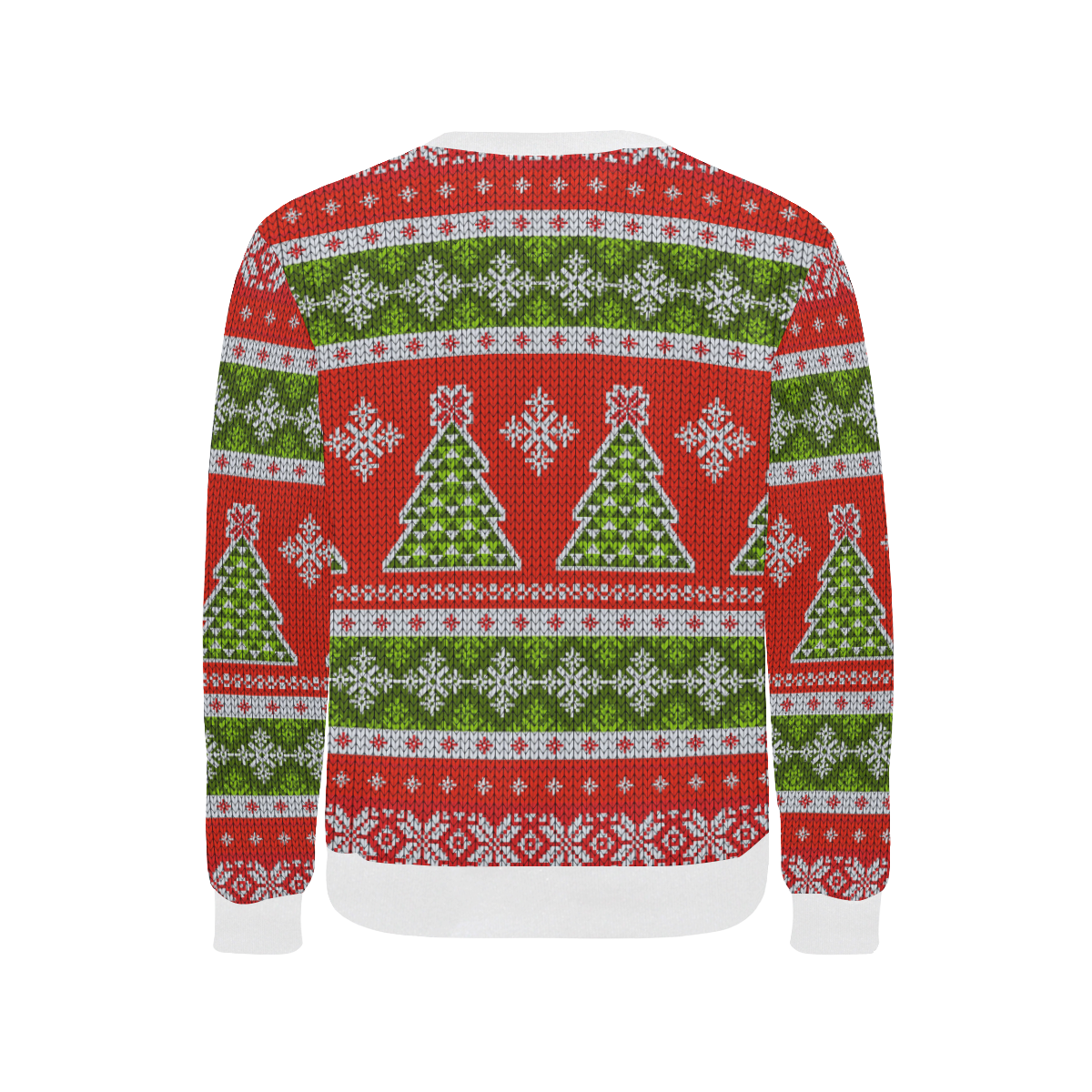 Christmas Knit Men's Rib Cuff Crew Neck Sweatshirt (Model H34)