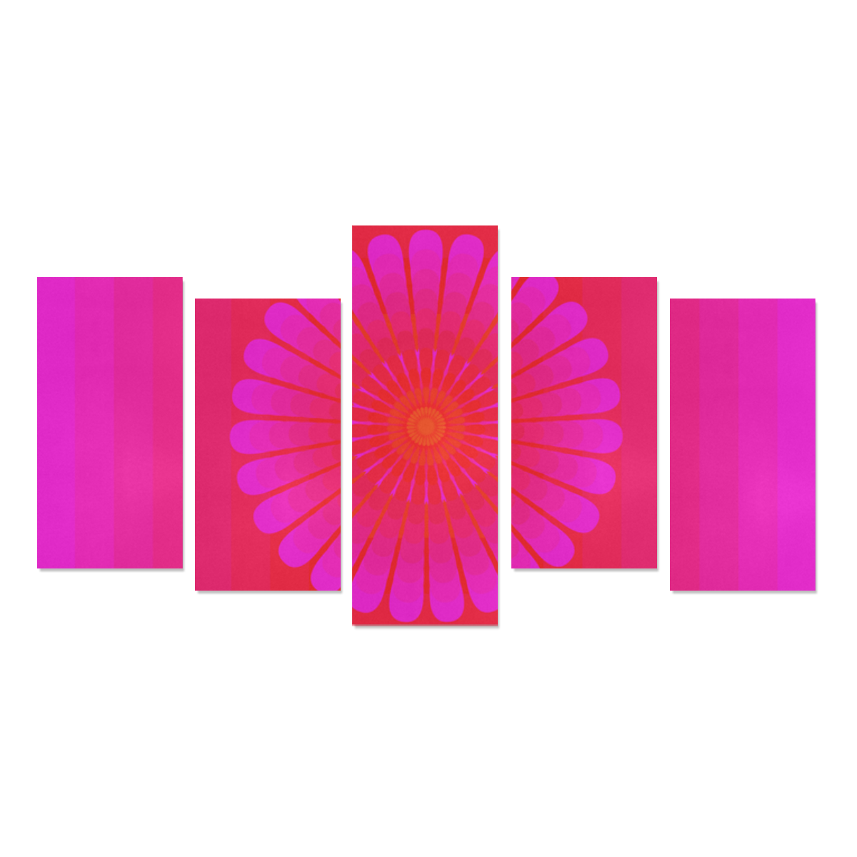 Pink flower Canvas Print Sets E (No Frame)