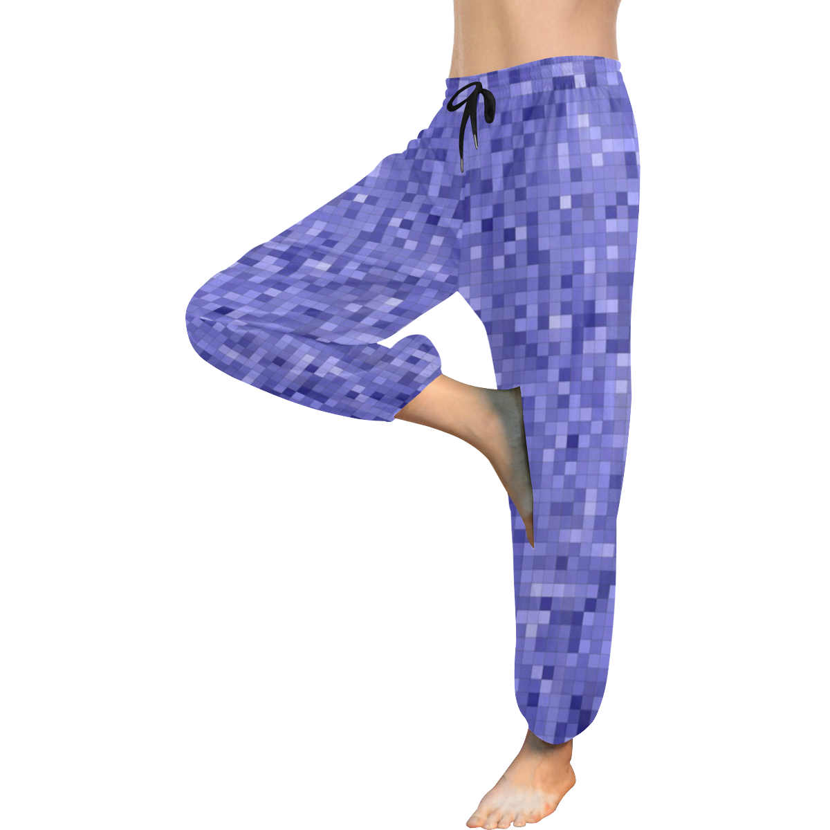 Blue and Purple Tile Pattern Harem Pants Women's All Over Print Harem Pants (Model L18)