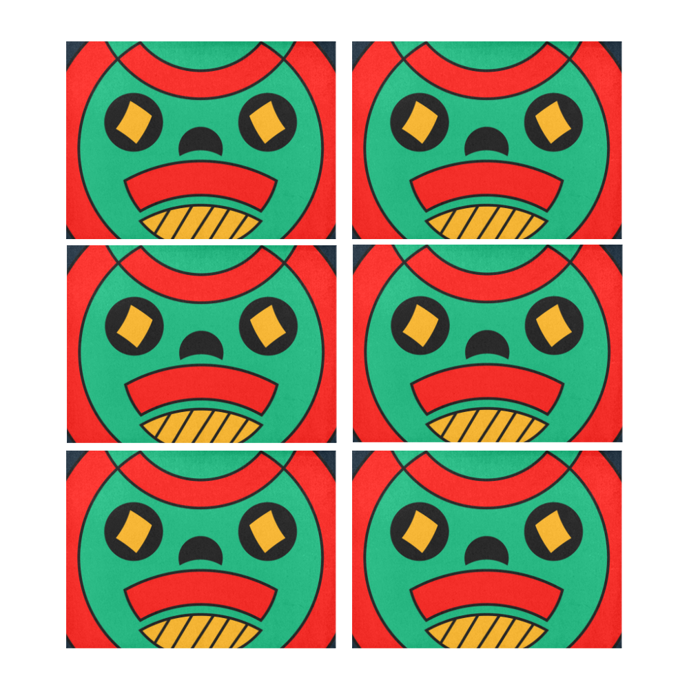 African Scary Tribal Placemat 14’’ x 19’’ (Set of 6)