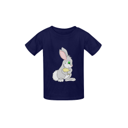 Easter Bunny Royal Blue Kid's  Classic T-shirt (Model T22)