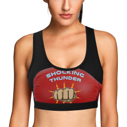Shocking Thunder Women's All Over Print Sports Bra (Model T52)