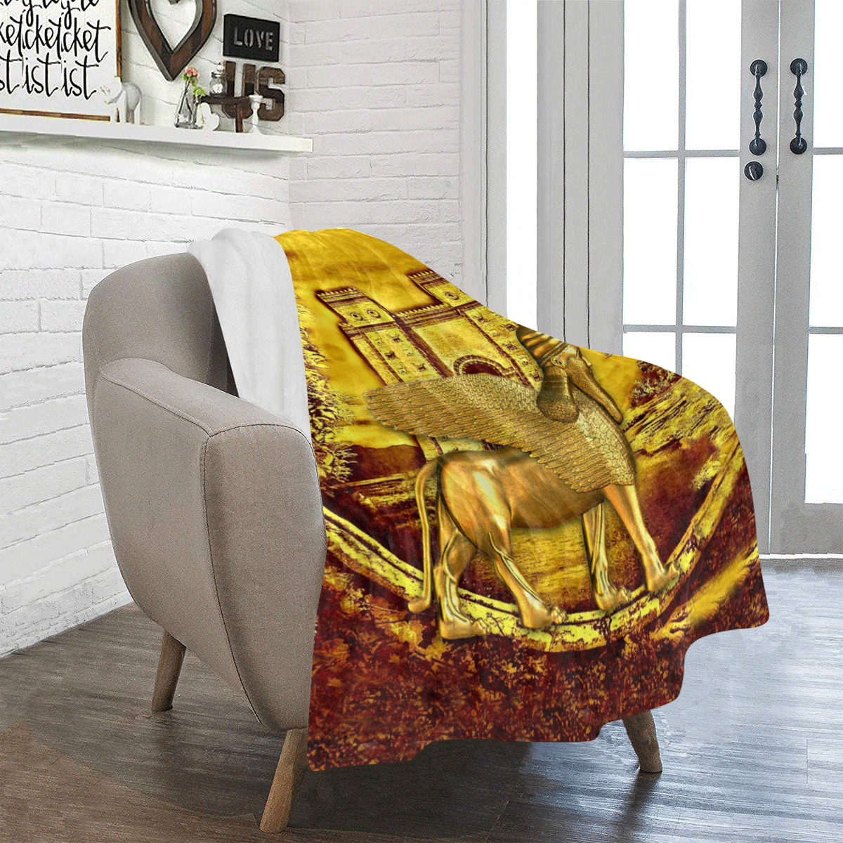 Golden Assyria Ultra-Soft Micro Fleece Blanket 40"x50"