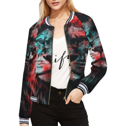 lion jbjart #lion All Over Print Bomber Jacket for Women (Model H21)