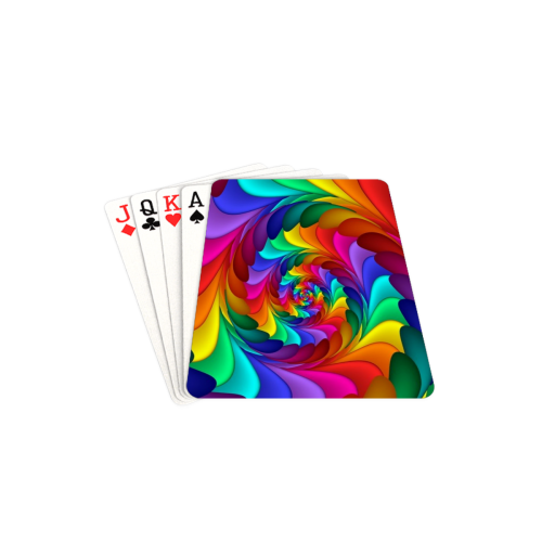 RAINBOW CANDY SWIRL Playing Cards 2.5"x3.5"