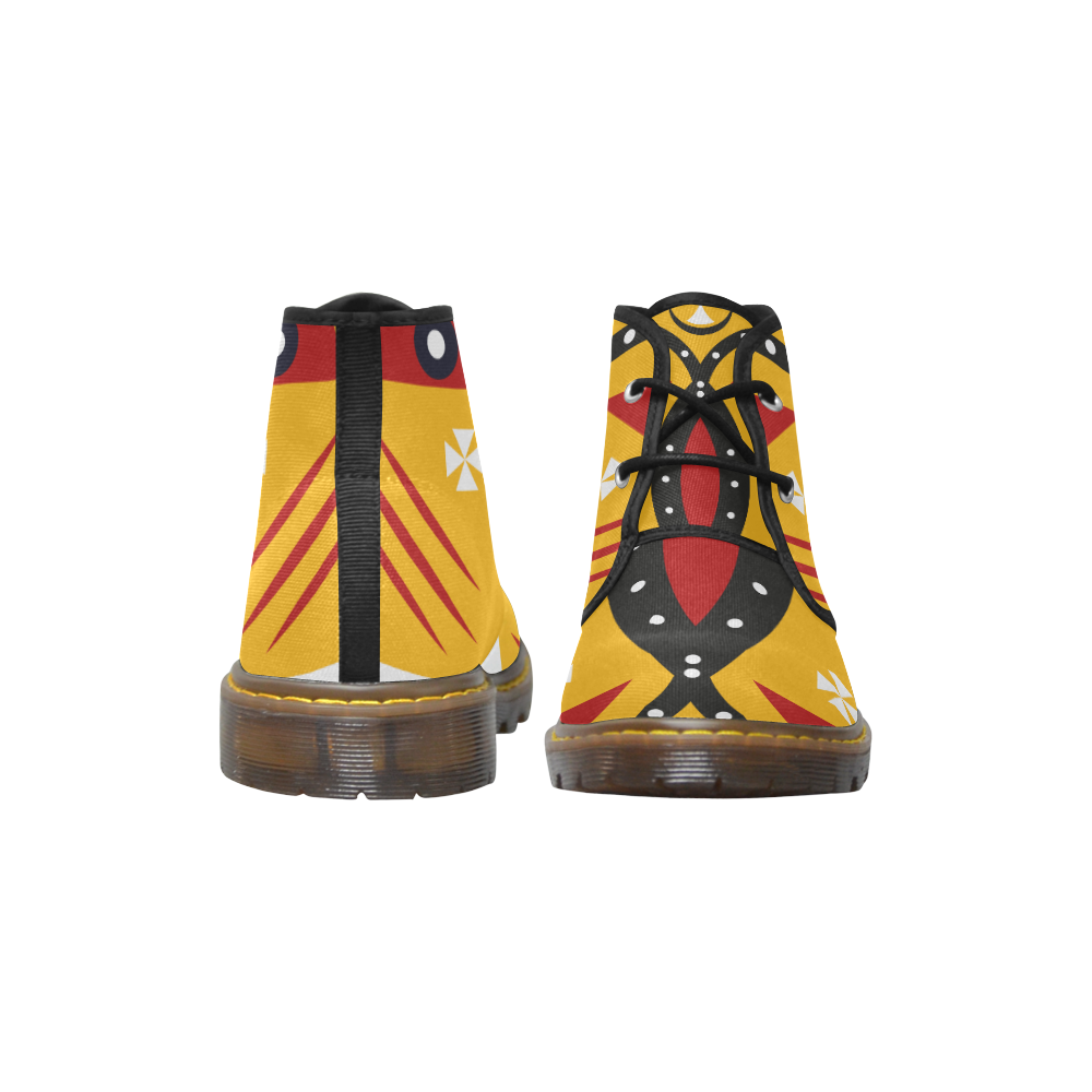 kuba tribal Women's Canvas Chukka Boots/Large Size (Model 2402-1)
