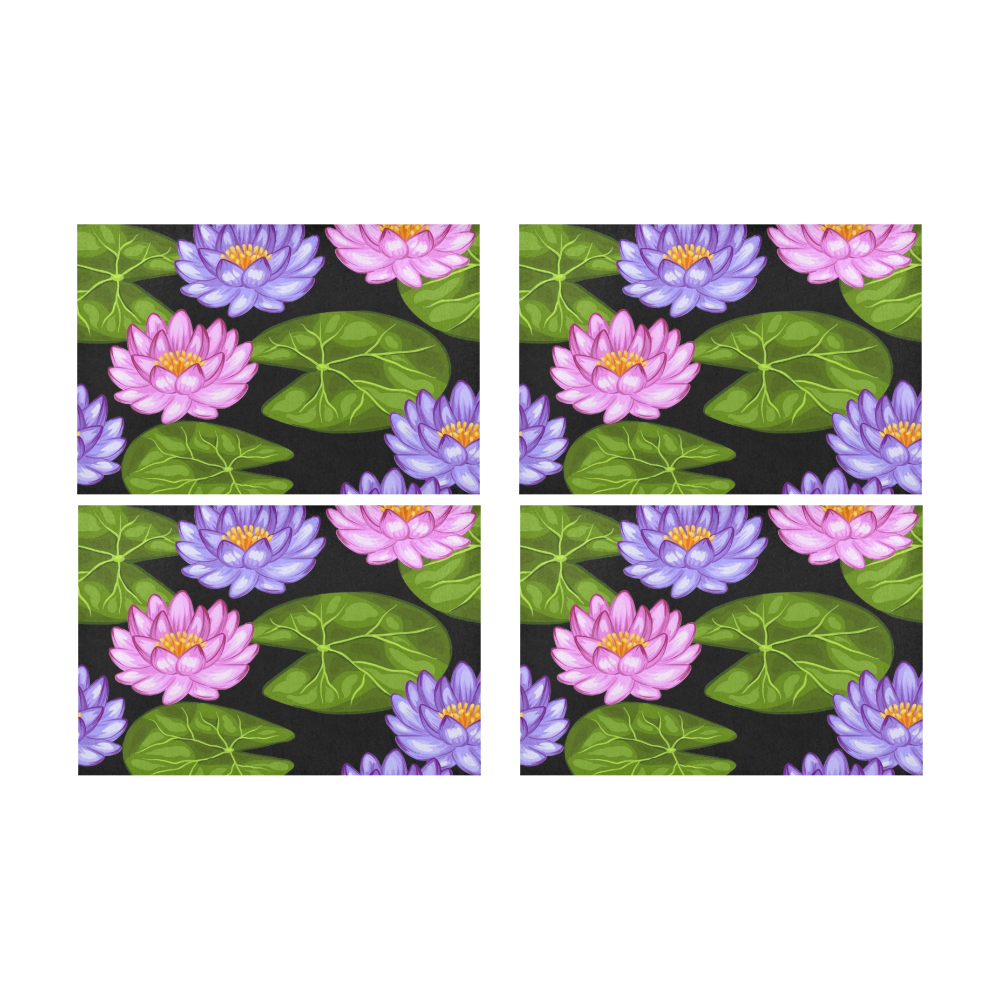 Water Lilly Placemat 12’’ x 18’’ (Four Pieces)