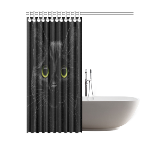 Black Cat Shower Curtain 60"x72"
