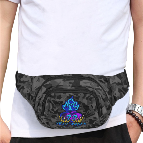 22 YEAR RAGER SPACE VRGNZ CAMO BLACK bag Fanny Pack/Small (Model 1677)