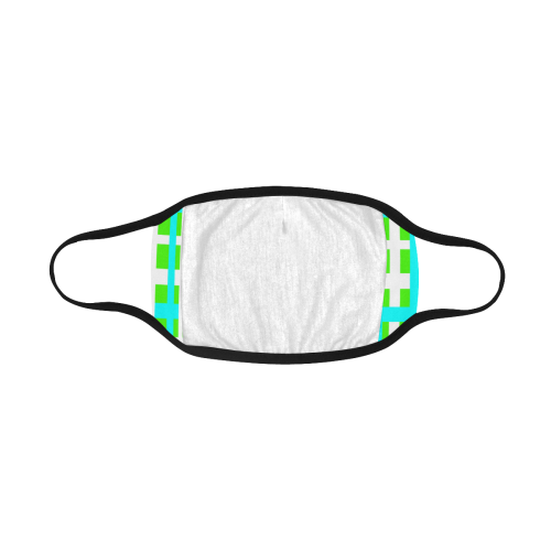 Green & Aqua Interlocking Stripes Mouth Mask