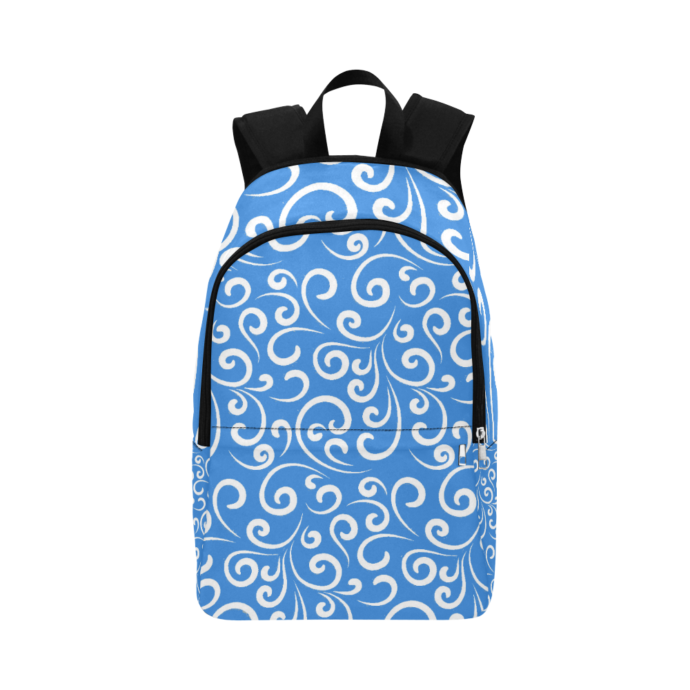 Classic curves blue Fabric Backpack for Adult (Model 1659)