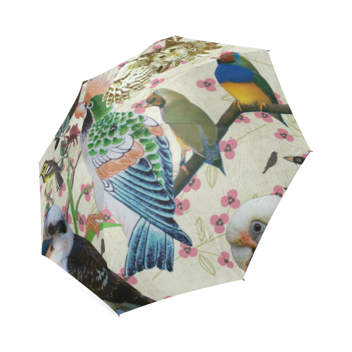 Pretty Birdies umbrella Foldable Umbrella (Model U01)