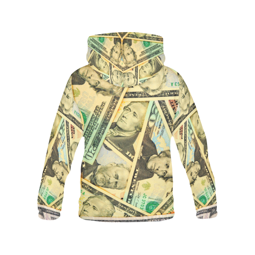 US DOLLARS All Over Print Hoodie for Women (USA Size) (Model H13)