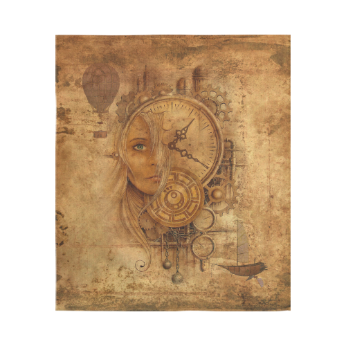 A Time Travel Of STEAMPUNK 1 Cotton Linen Wall Tapestry 51"x 60"