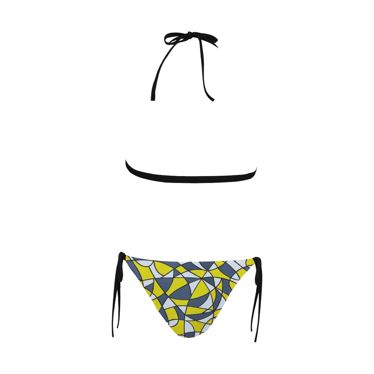 Liberty Buckle Front Halter Bikini Swimsuit (Model S08)